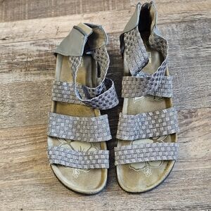 Woven Taupe Women's Comfort Sandals